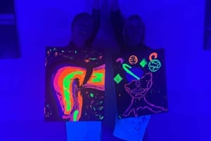 Neon Paint - Painting and Wine in the Dark in Warsaw