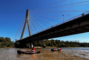Packrafting adventure Vistula river Warsaw Poland