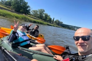 Packrafting äventyr Vistula floden Warszawa Polen