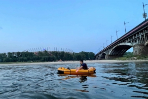 Packrafting kayaking guided tour Vistula river Warsaw Poland