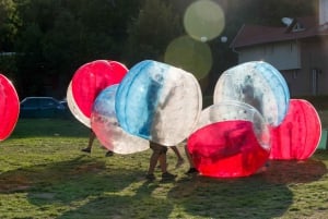 Warschau: privé bubbelvoetbalspel (1 uur)