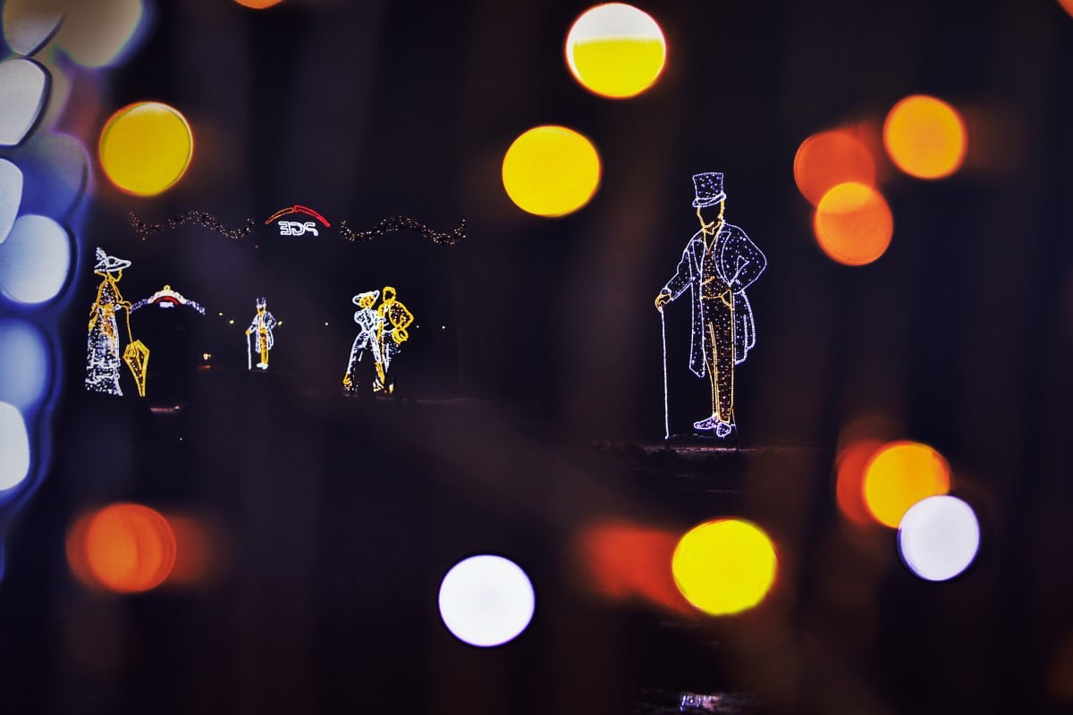 Christmas illuminations in Łazienki