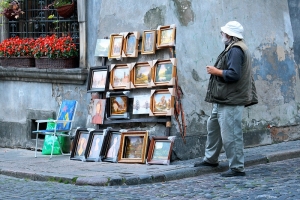 Old Town Painting Seller
