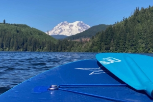 Mineral Lake: Paddleboard-Tour bei Sonnenuntergang mit Blick auf den Rainier