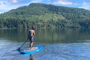 Mineral Lake: Paddleboard-Tour bei Sonnenuntergang mit Blick auf den Rainier