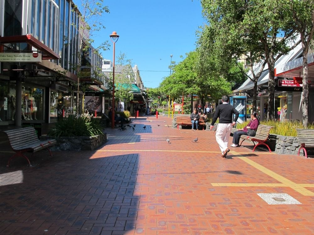 Strolling along Cuba Street