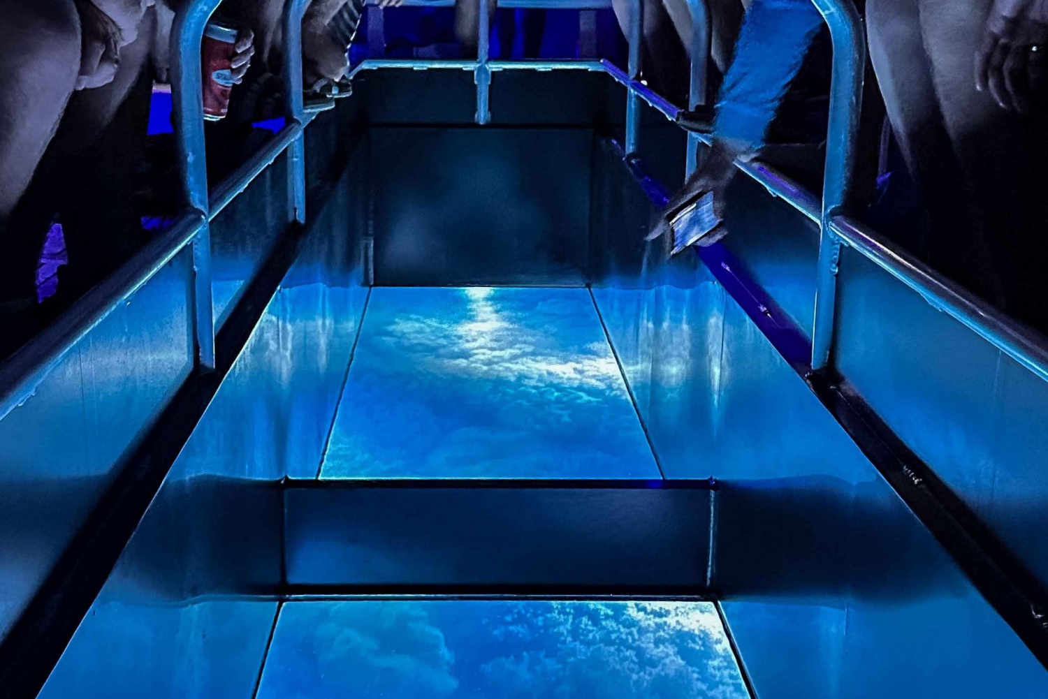 Airlie Beach: Tour nocturno en barco con fondo de cristal