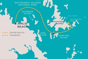 From Airlie: Whitsundays and Whitehaven Half-Day Cruise