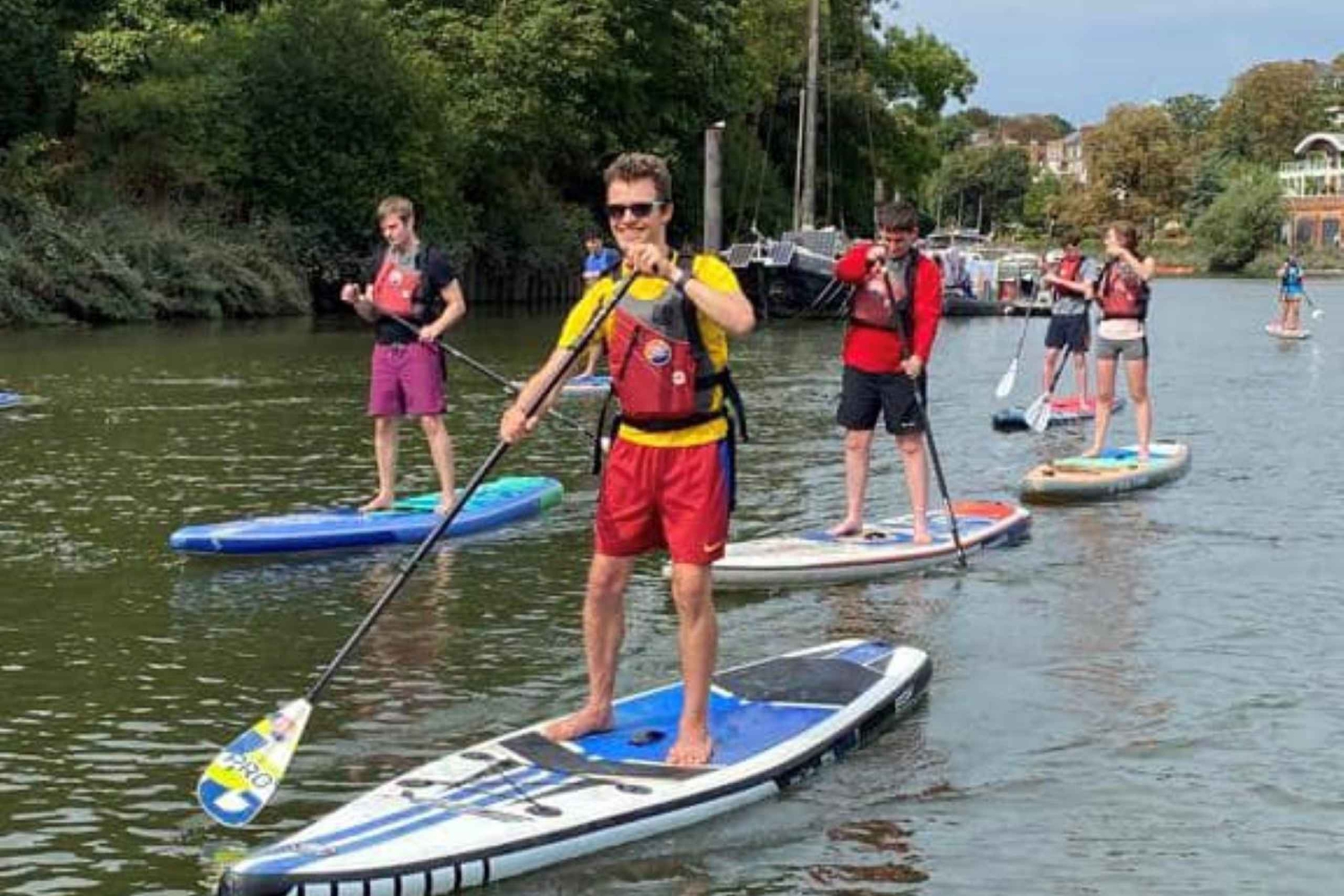 Paddleboarding-expeditie van Hampton Court naar Richmond