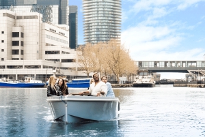 London: GoBoat-Verleih in Canary Wharf mit London Docklands
