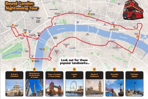 ロンドン：ヴィンテージオープントップバスでガイド付き観光ツアー