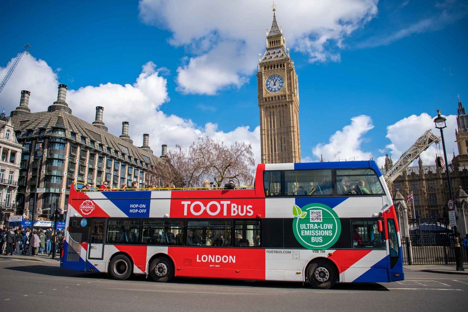 Лондон: Tootbus Hop-on Hop-off (дополнительный речной круиз)