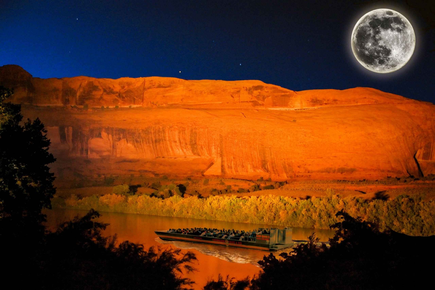 Moab: Colorado River Dinner Cruise med musik og lysshow
