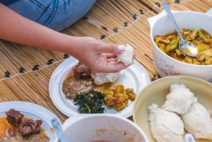 Livingstone: comida tradicional zambiana en una casa local