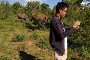 Safari til fots med neshorn