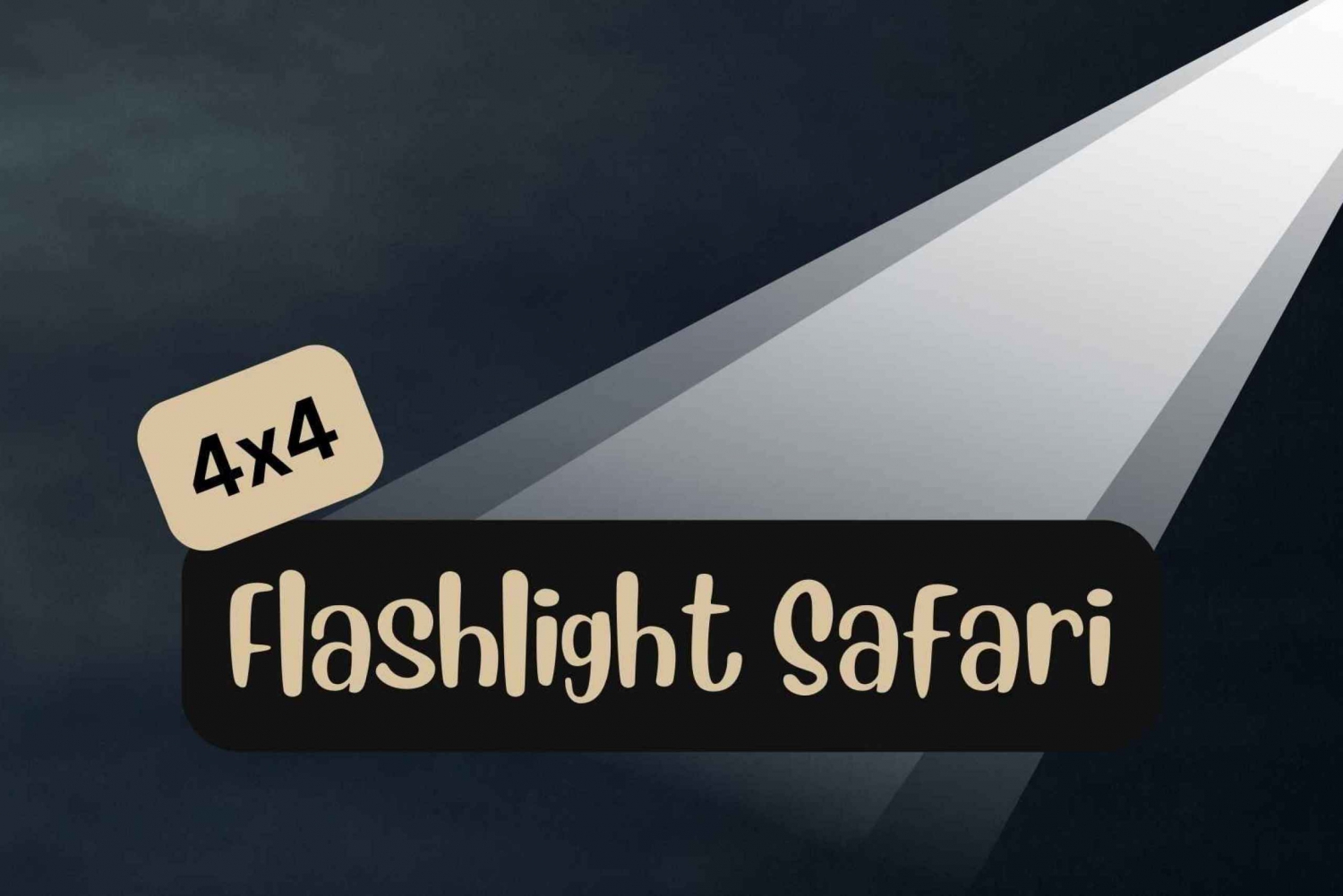 Victoriafallene: Flashlight Bush Drive i 4x4 med lommelykt