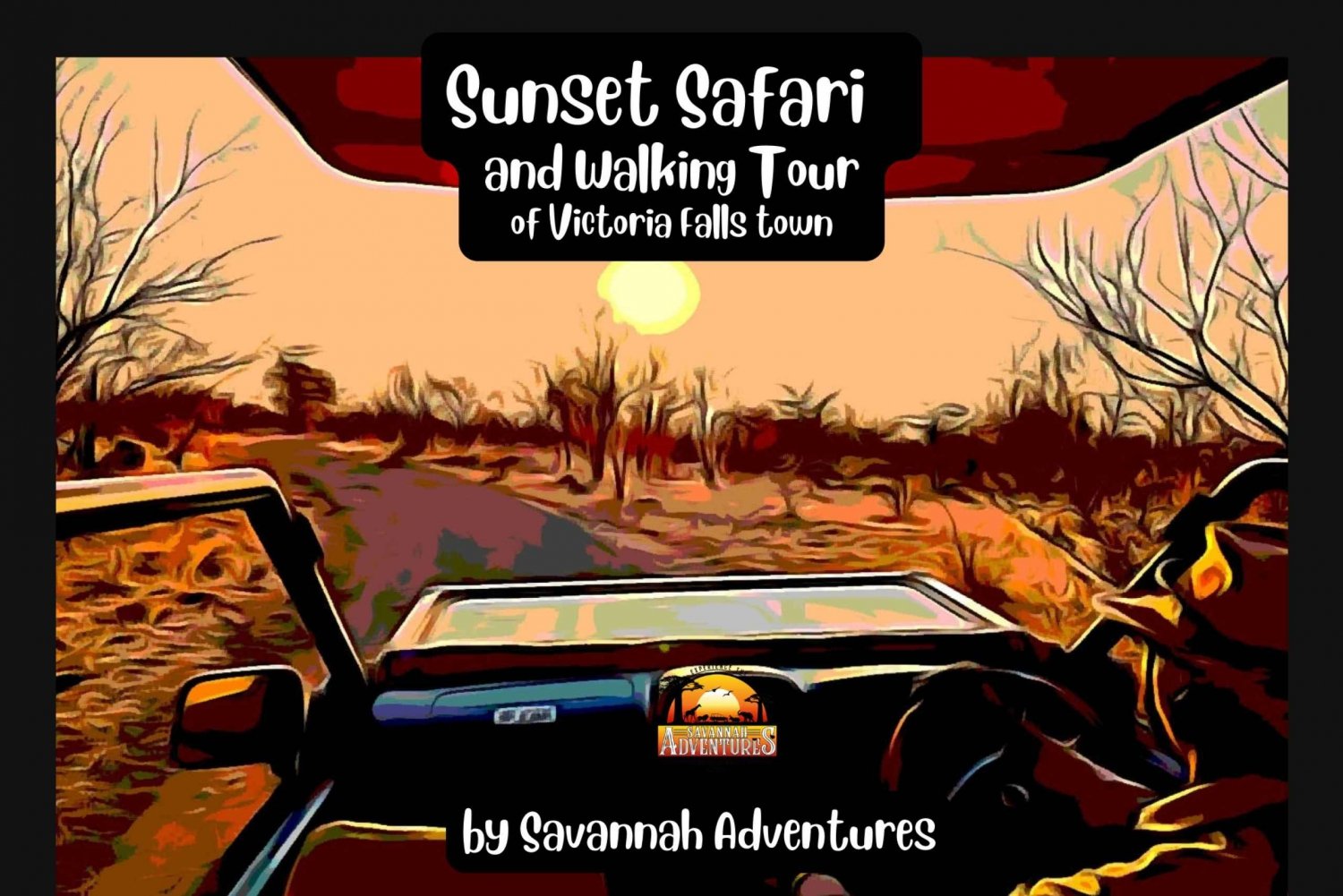 Victoriafälle: Sonnenuntergangssafari + Tour durch Victoria Falls Town