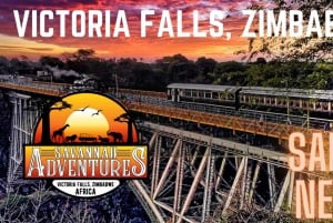 Victorian putoukset: Victoria Falls: Näkymä putouksille ja historialliselle sillalle
