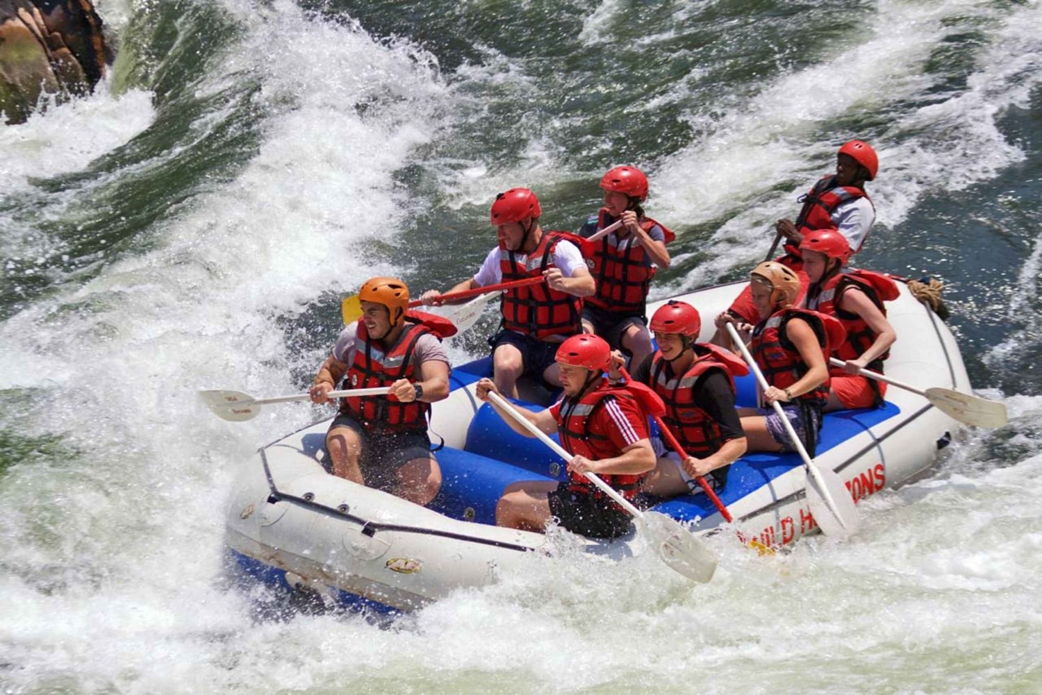Victoriafälle: Wildwasser-Rafting auf dem Sambesi-Fluss