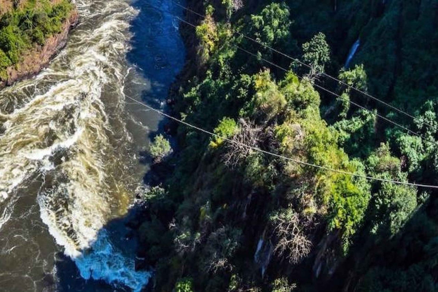 From Victoria Falls: Zip Line from the Victoria Falls Bridge