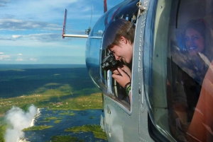 Helikoptervlucht over de Victoria Watervallen