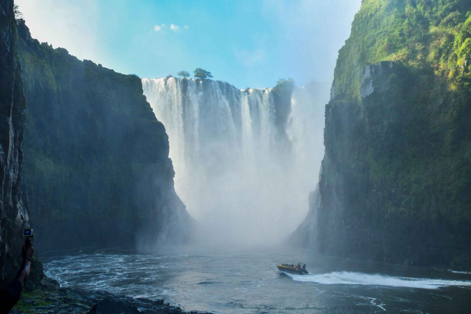 Thrilling jet boat adventure at the base of Victoria Falls