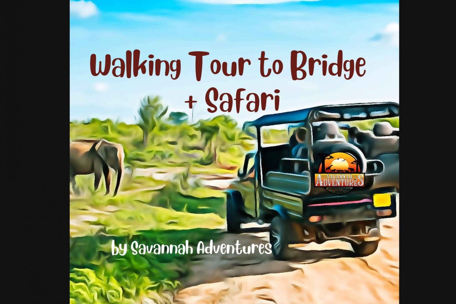 Victoria Falls: Safari and Walking Tour to Historic Bridge