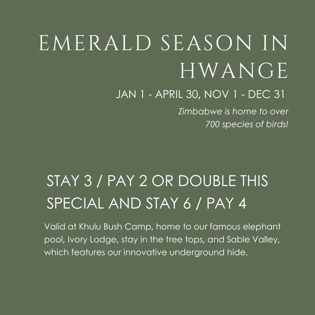 Emerald SeasonN Stay 3, Pay 2 Rack Rates: 2024