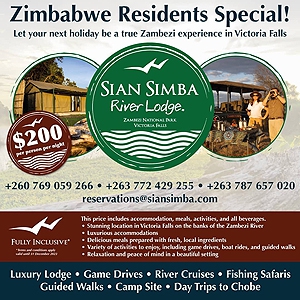 Sian Simba River Lodge & Campsite Zimbabwe Residents Special
