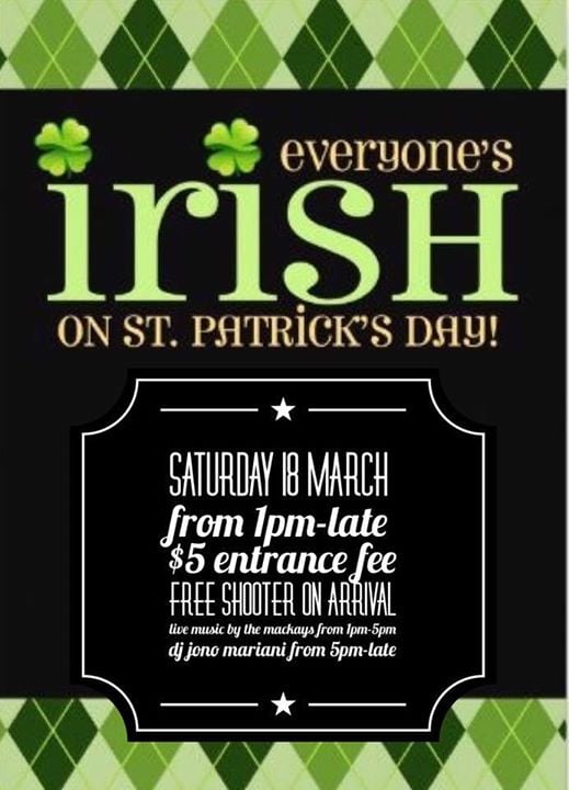 St Paddys Day At The Horsebox Bar 18 March 2017