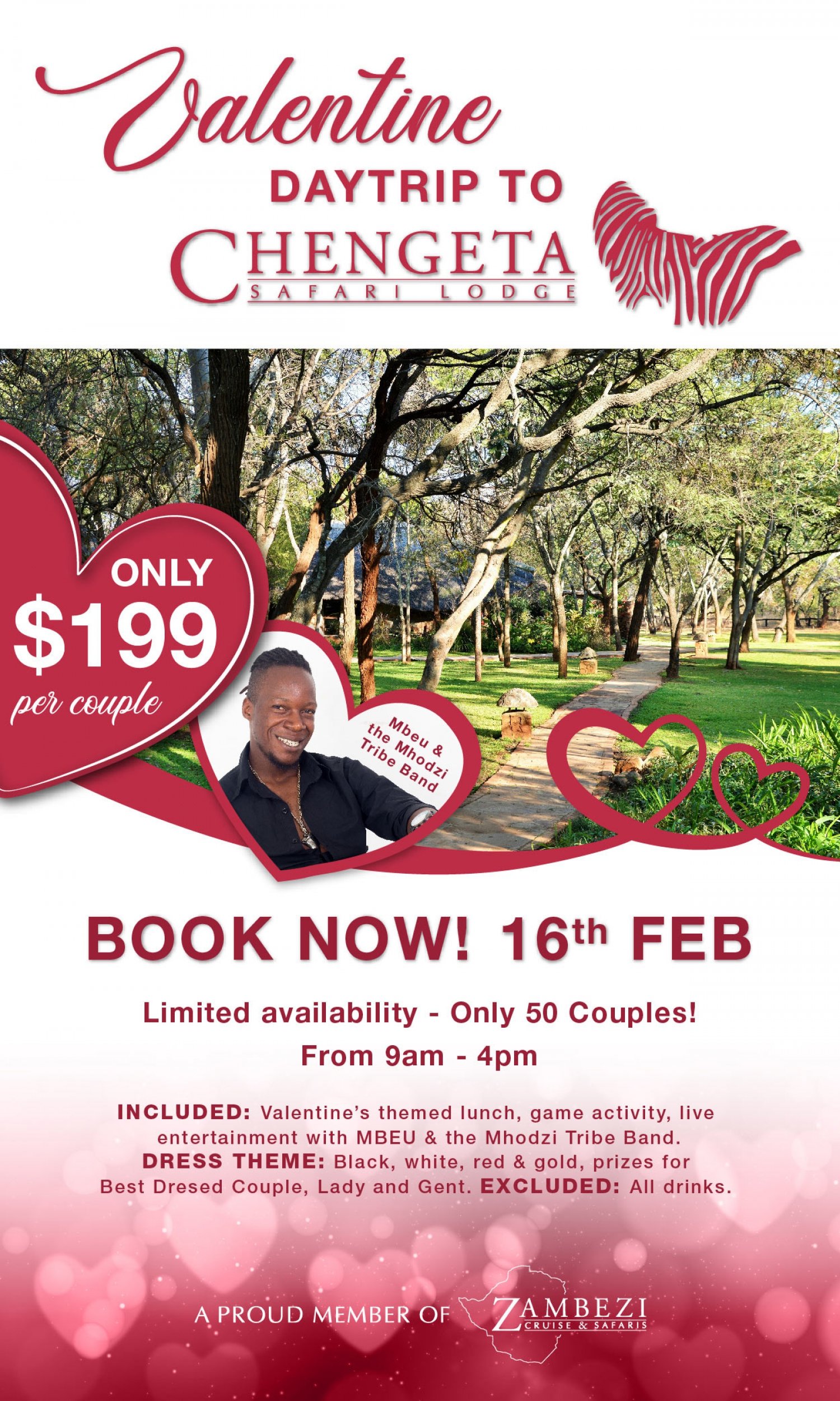 Valentine Day Trip at Chengeta Safari Lodge