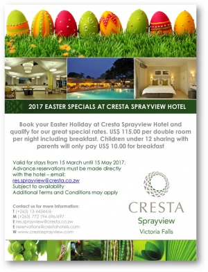 2017 Easter Specials At Cresta SprayView Hotel