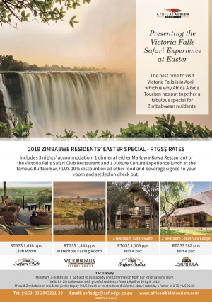 2019 Zimbabwe Residents' Easter Special - RTGS$ Rates