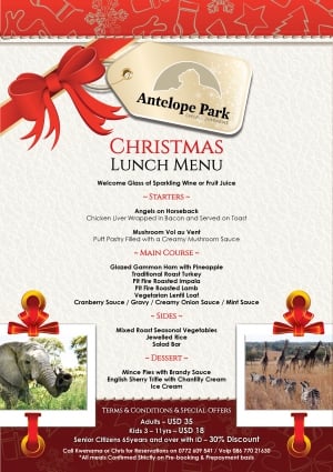 Antelope Park Christmas Packages and Lunch