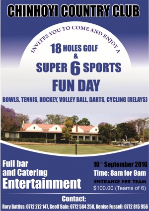 Chinhoyi Country Club - Super 6 Sports Fun Day