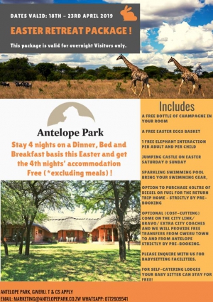 Antelope Park Easter Retreat Package 1