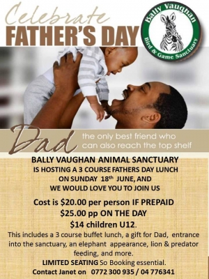 Fathers Day Lunch At Bally Vaughan Animal Sanctuary