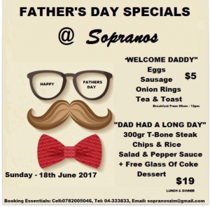 Fathers Day Special at Sopranos