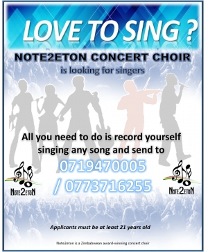 Note2etoN Concert Choir - Auditions 2019