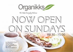 Organikks Now Open On Sundays