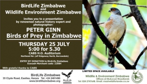 PRESENTATION BY PETER GINN - BIRDS OF PREY IN ZIMBABWE