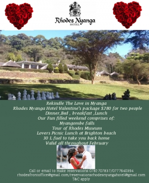 Rhodes Nyanga Hotel Valentine's Package