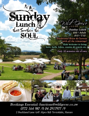 Wild Geese Lodge - Sunday Lunch