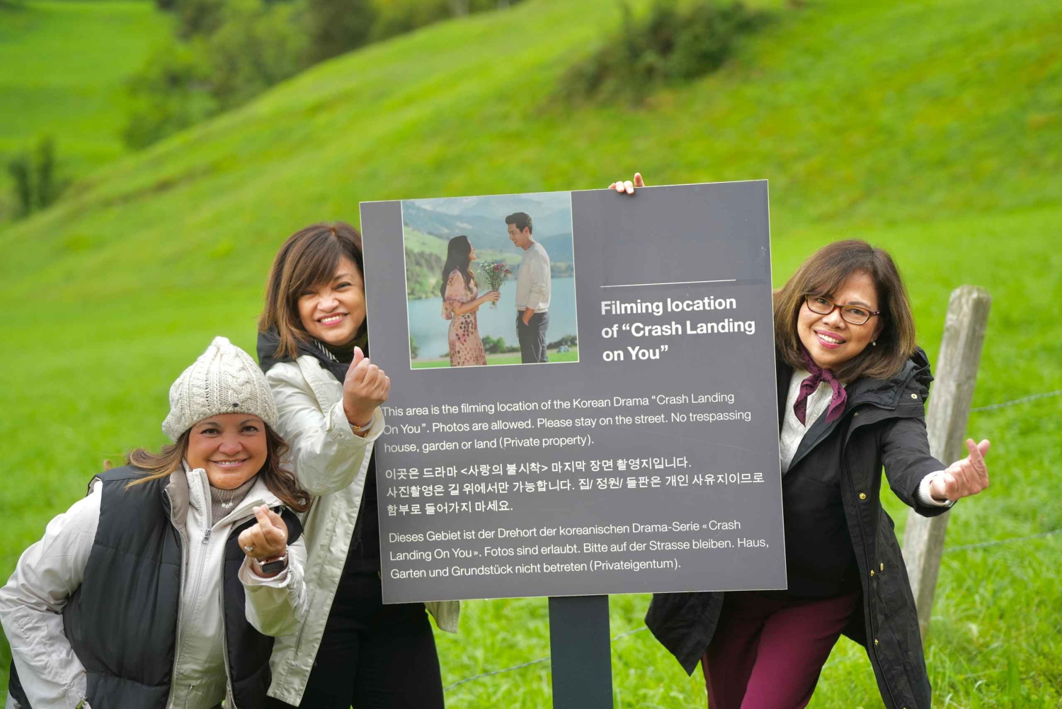 Au départ de Zurich : excursion privée d'une journée « Crash Landing On You ».