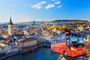 Zürich: Sightseeingtur med åpen buss og valgfri båttur