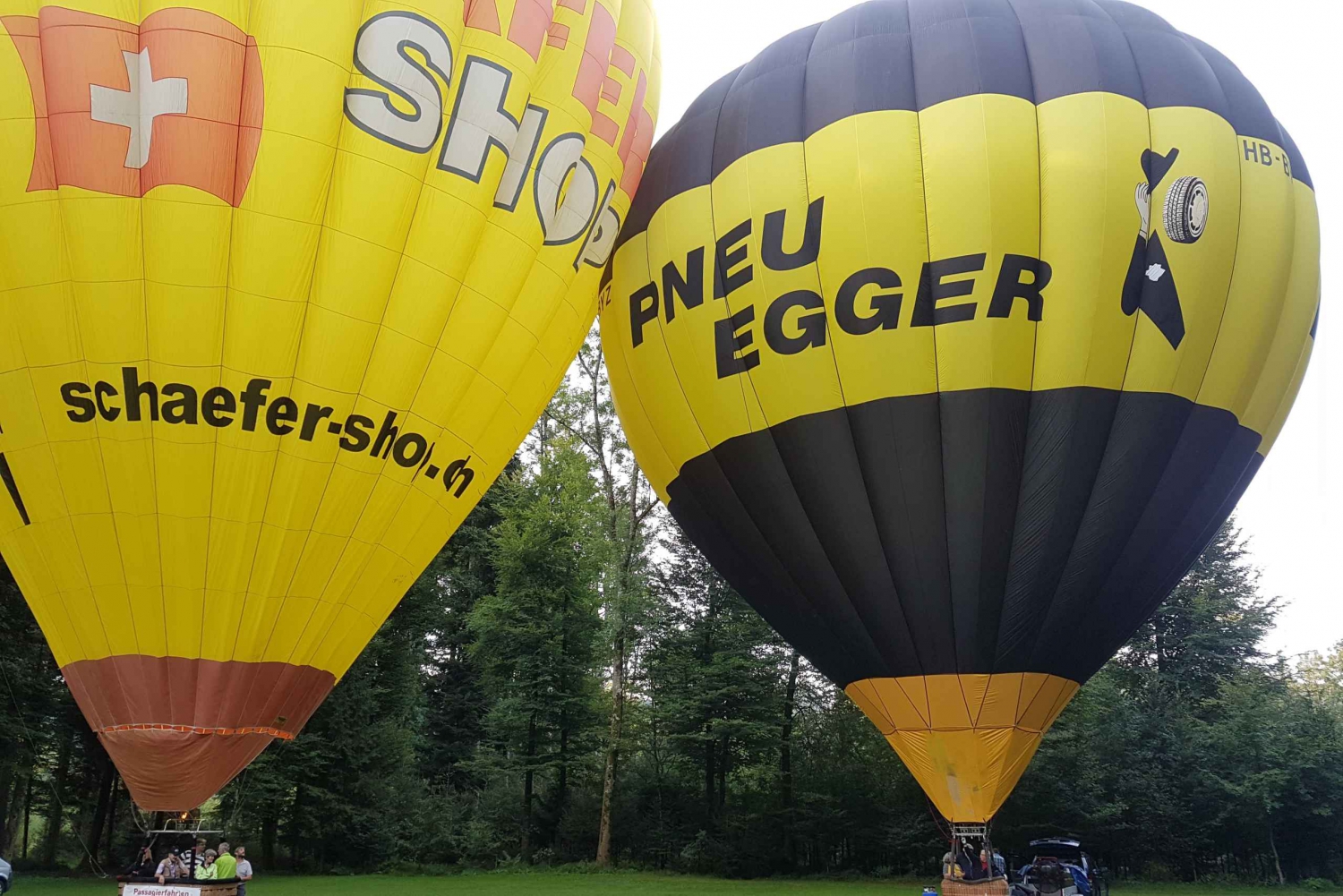 Zürich: Privat tur i varmluftsballon og champagne